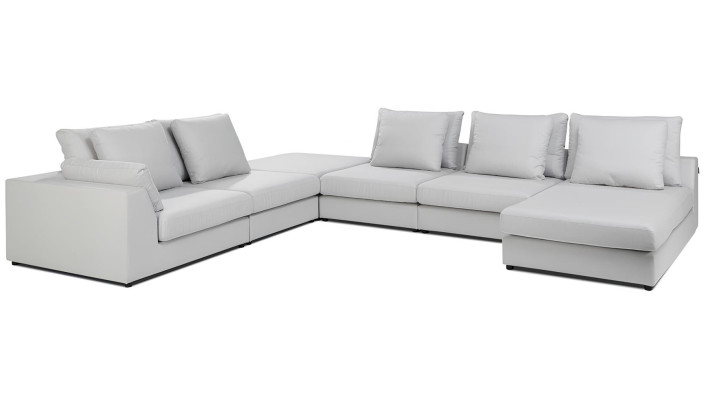 Moderns U formas dīvāns