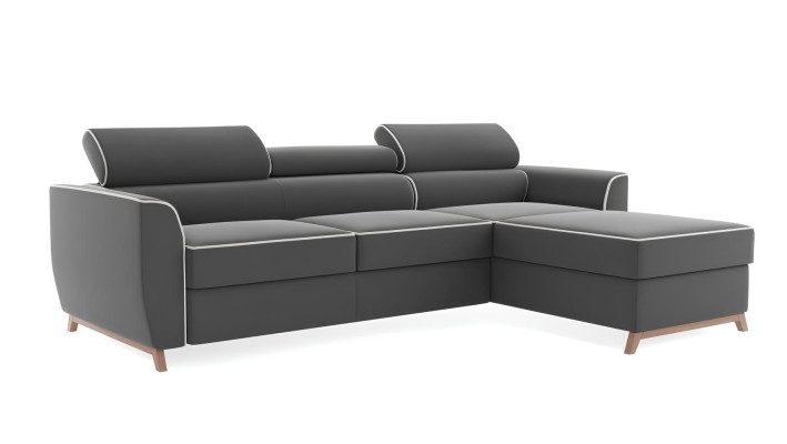 Modern pelēks stūra dīvāns