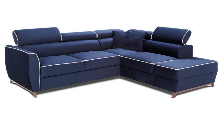 Moderns stūra dīvāns zils