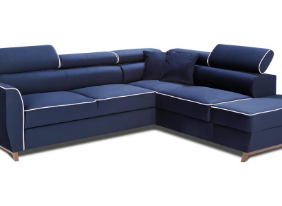 Moderns stūra dīvāns zils