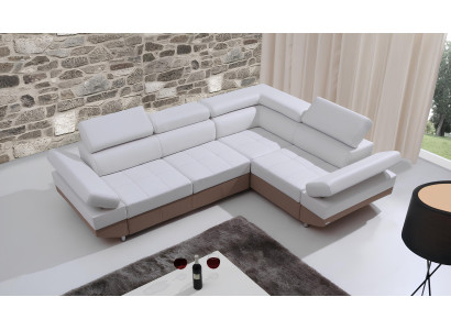 Mūsdienu stūra dīvāns ar ainavu dizainu, stūris, komplekts, polsterēts, 100% āda