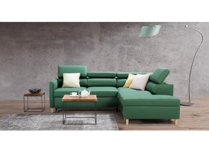 Mūsdienīgs L formas dīvāns ar gultas funkciju