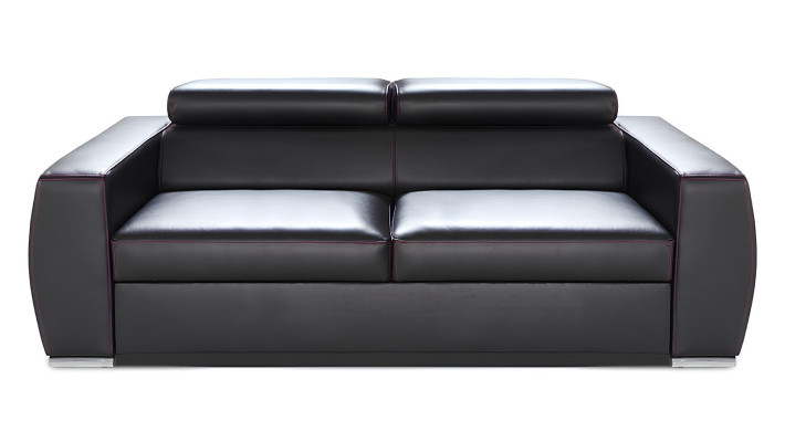 Divvietīgs dīvāns ar gultas funkciju modernā dizainā no 100 % itāļu ādas