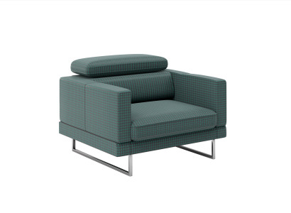 Dizaina krēsls ar auduma pārvalku 1 personai viesistabā TV klubā atpūtai