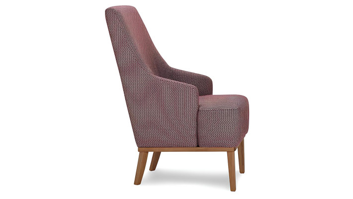 Dizaina krēsls no auduma un ādas vienai personai televizoru telpā