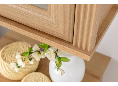 Jauns brīvi stāvošs vannas istabas mēbeļu komplekts, ozols, sienas skapis