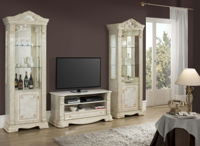 Luksusa viesistabas izstādes skapis RTV plaukta komplekts 3 gab.