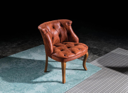 Brūns ādas krēsls kokteiļu krēsls dizaina luksusa mēbeles viesistabai