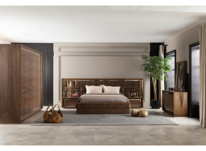 Luksusa gulta 160x200 viesnīcu mēbeles ar polsterējumu