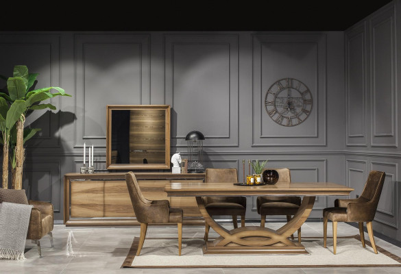 Luksusa ēdamgalda 207x101cm elegants koks