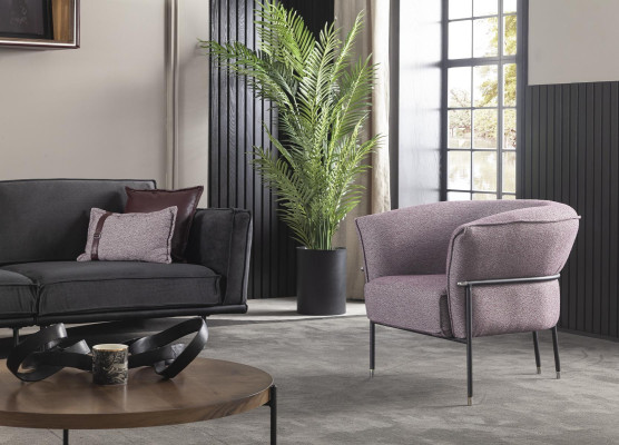 Itāļu stila mēbeles, pelēks dīvāns, spilveni, loft, 3 gabali