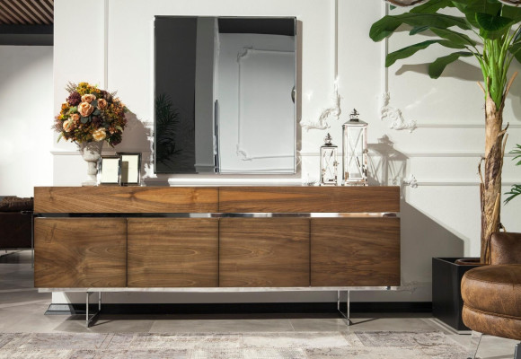 Praktiska tērauda skapja ar spoguli uzglabāšanai