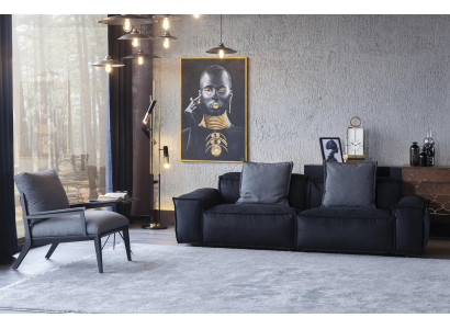 3 vietīgs dīvāns no ērta auduma viesistabai