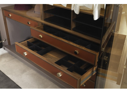 Bīdāmā skapja ar caurspīdīgām durvīm