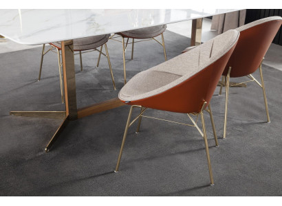 Luksusa itāļu ēdamgalda komplekts ar 4 krēsliem