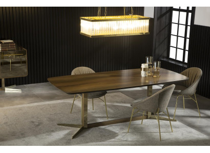 Luksusa ēdamgalda ar metāla kājām