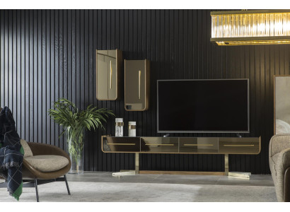 TV plaukts koka viesistabai