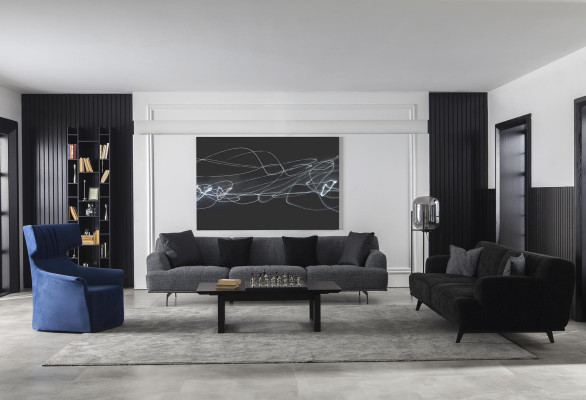 Dīvānu komplekts 4+3+1 ar galdu