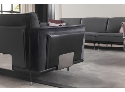 Mūsdienīgs itāļu dizaina dīvāns 3+1 personām pelēks