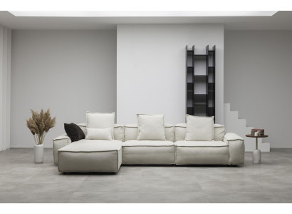 Mūsdienīgs stūra dīvāns lauku stilā