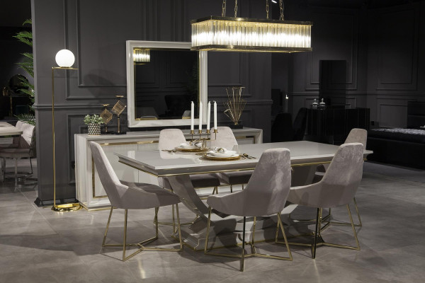 9 daļu ēdamistabas mēbeļu komplekts