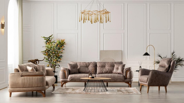 Relaksējošu dīvānu komplekts 3+1+1