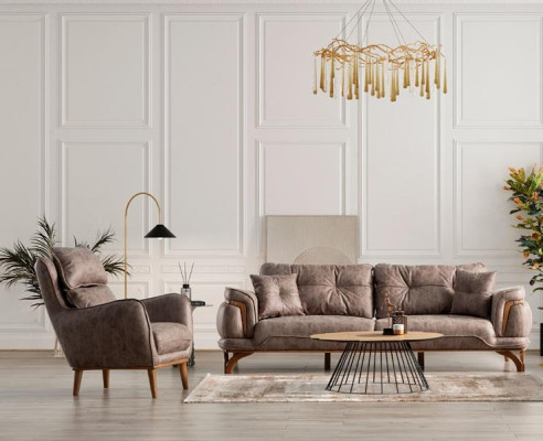 Relaksējošu dīvānu komplekts 3+1+1