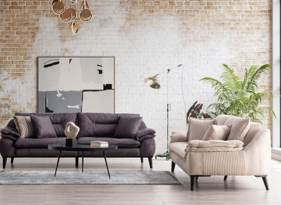 Ainavu dīvānu komplekts 3+3