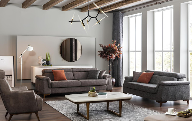 Dīvāns 321 audumā ar gultas funkciju