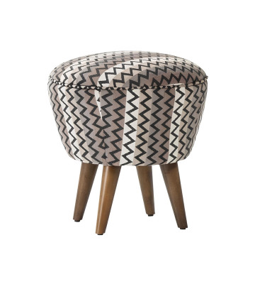 Pelēks polsterēts pufs