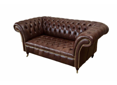 Jauns polsterēts Česterfīldas 2-vietīgs dīvāns