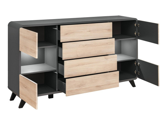 Mūsdienu luksusa kumode dizaina mēbeles koka dekorācija viesistabā jauna