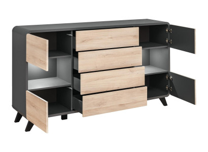 Mūsdienu luksusa kumode dizaina mēbeles koka dekorācija viesistabā jauna