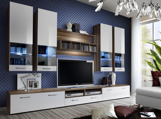 Mobilā viesistabas mēbeļu TV statīvs sienas skapis luksusa mēbeles