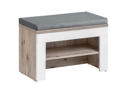 Pelēks apavu skapis ar spilvenu Moderns dizains Jauni mēbeles Koka apavu skapis