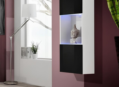 Luksusa sienas montējamais vitrīna