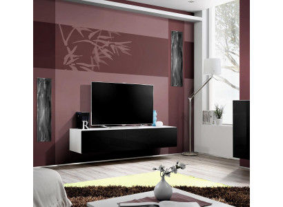 Luksusa dizaina sienas TV statīvs mūsdienu koka viesistabas mēbelēm