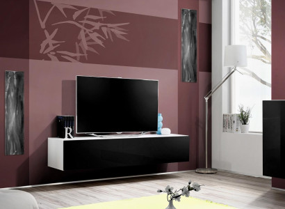 Luksusa dizaina sienas TV statīvs mūsdienu koka viesistabas mēbelēm