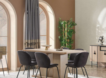 Ēdamgalds ar 6 krēsliem, pilns ēdamgalds 7 gabali, grezns mūsdienu dizains Ēdamgalds ar 6 krēsliem, pilns ēdamgalds 7 gabali, grezns mūsdienu dizains