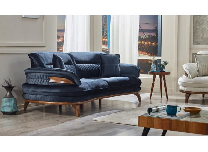 Mūsdienu trīs sēdvietu dīvāns ar polsterētu mēbeļu dizainu viesistabai