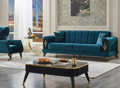 2 daļu mīksto mēbeļu komplekts 3 sēdvietu dīvāns ar zaļu krēslu 2 daļu mīksto mēbeļu komplekts 3 sēdvietu dīvāns ar zaļu krēslu