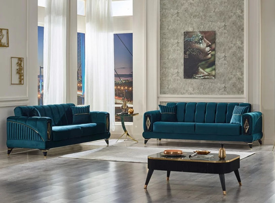 2-vietīgs dīvāns komplekts zaļai viesistabai