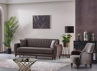 3-vietīgs dīvāns dizaina krēsls viesistabai mūsdienīgs polsterēts mēbeļu komplekts