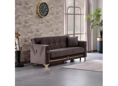 Luksusa trīs vietu dīvāns ar mīksto apdari dzīvojamai istabai