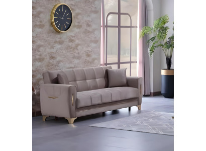 Luksusa 3-vietīgs auduma dīvāns viesistabai