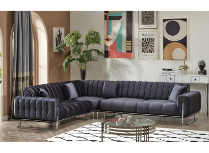 Luksusa L formas dīvāns viesistabai