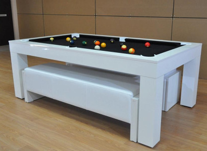 Biliarda galds 2 vienā ēdamgalds Multifunkcionāls galds