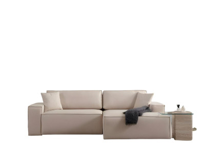 Balts auduma stūra dīvāns stils L viesistabai