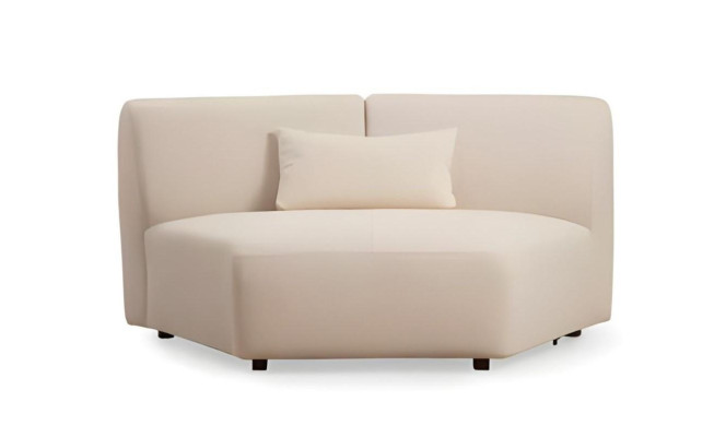 Balts auduma dizaina dīvāns elegants viesistabas dīvāns 4 vietām