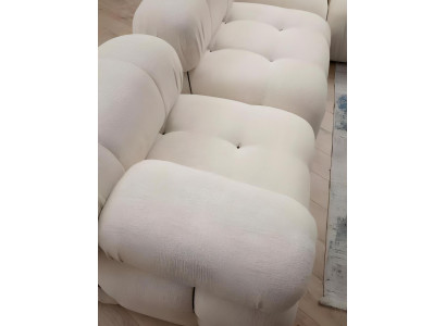 Balts un brūns dizaina stūra dīvāns L formas viesistabai